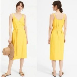 Size 8 Yellow Everlane Wrap Dress